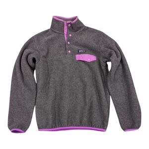 Women’s Patagonia Synchilla Snap-T fleece pullover gray Purple size small